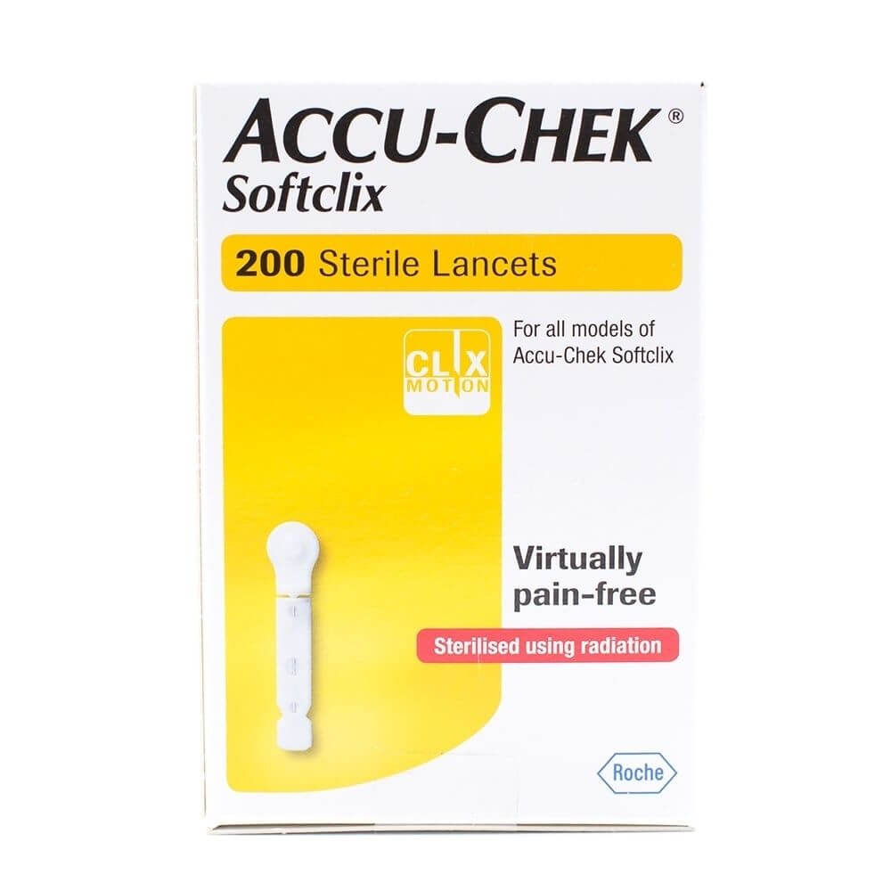 ACCU-CHEK SOFTCLIX STERILE LANCETS - 200