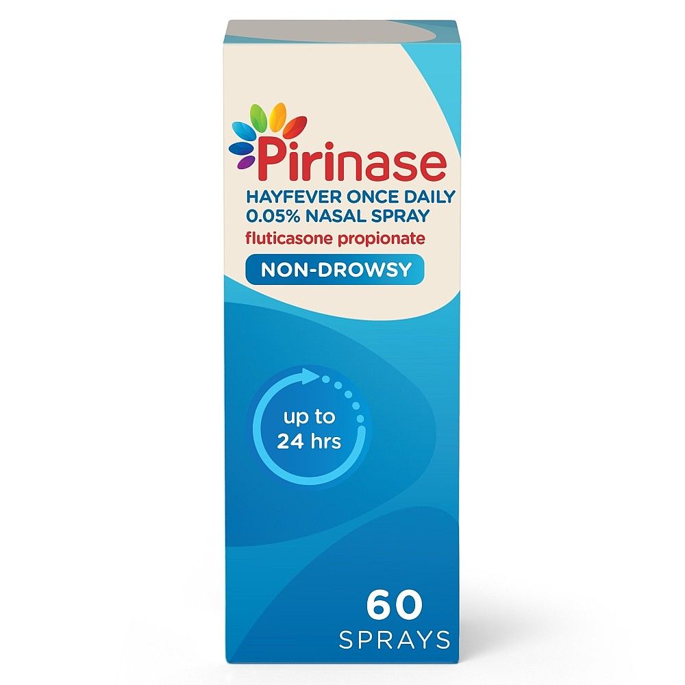 PIRINASE HAYFEVER ALLERGY NASAL SPRAY 60 DOSE ONCE A DAY NON DROWSY - 60 DOSE