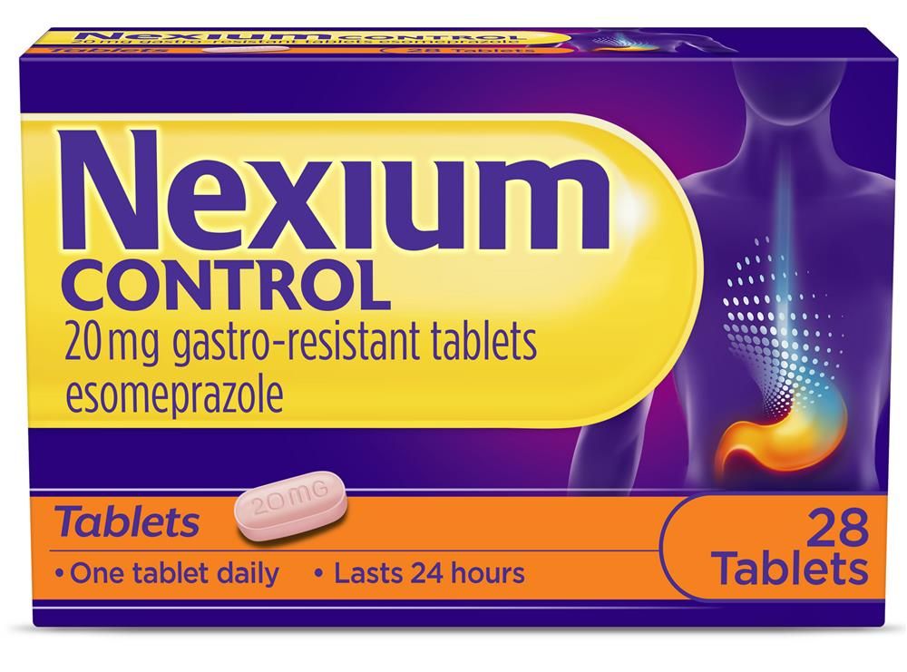 NEXIUM CONTROL 20MGB 28 TABLETS - ONE A DAY - LAST 24 HOURS- HEARTBURN RELIEF, INDIGESTION AND ACID REFLUX - 1