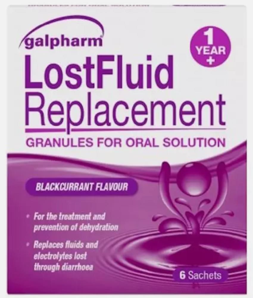 GALPHARM LOST FLUID REPLACEMENT BLACKCURRANT SACHETS - 6 SACHETS