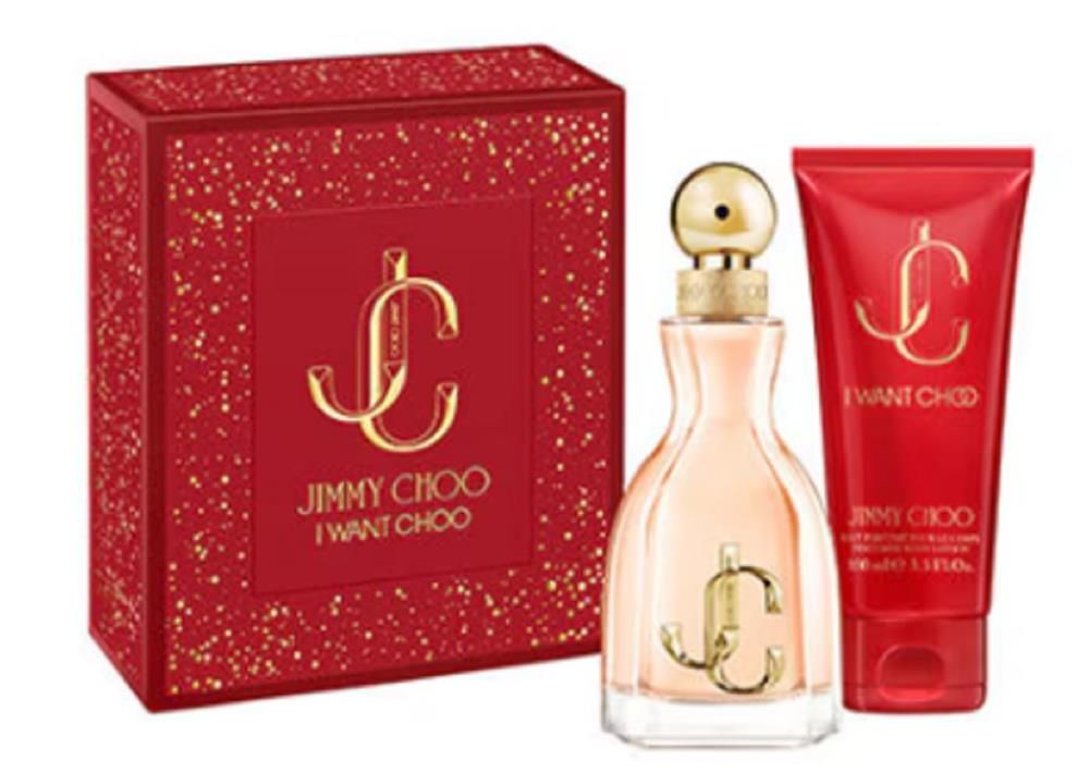 JIMMY CHOO I WANT CHOO SET 60ML EAU DE PARFUM SPRAY+100ML BODY LOTION - 1 SET