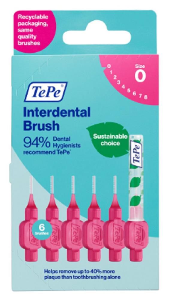 TEPE INTERDENTAL BRUSH SIZE 0 - 6 BRUSHES