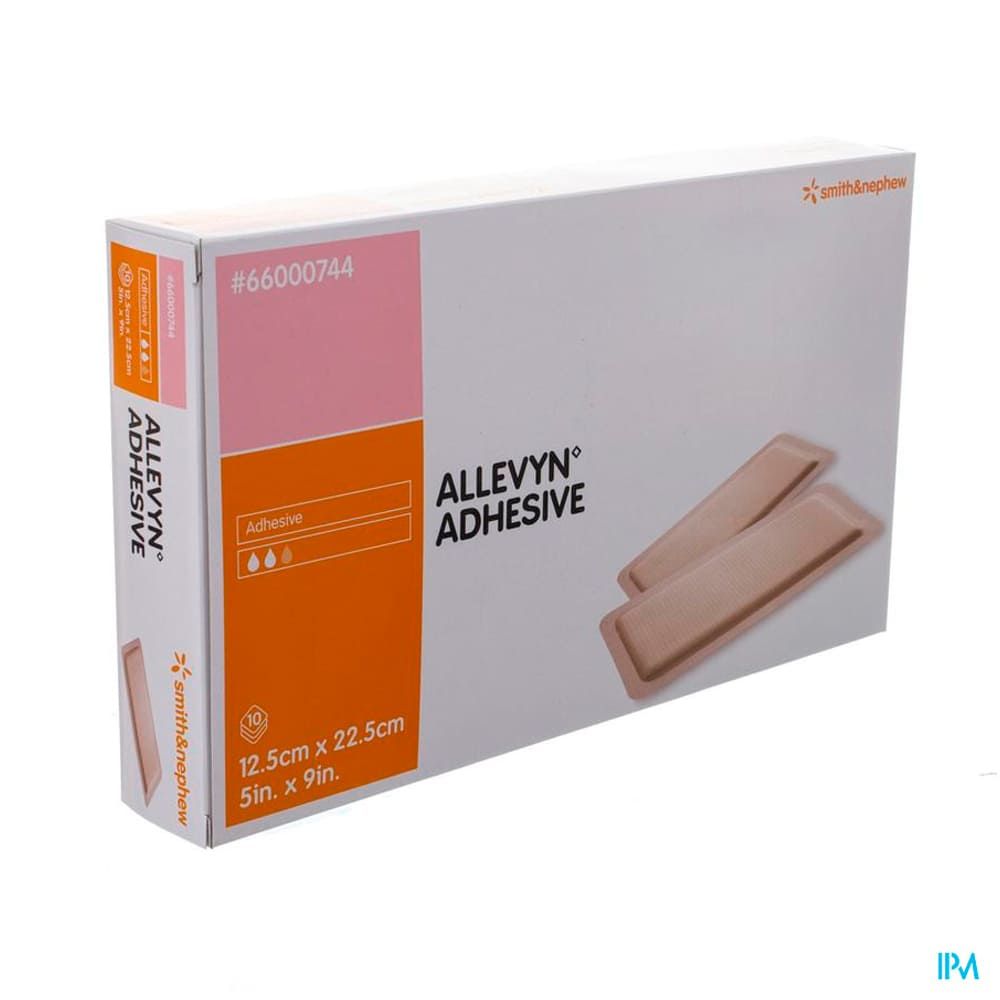 ALLEVYN ADHESIVE HYDROCELLULAR DRESSING -66000744 12.5CM X 22.5CM - - 1