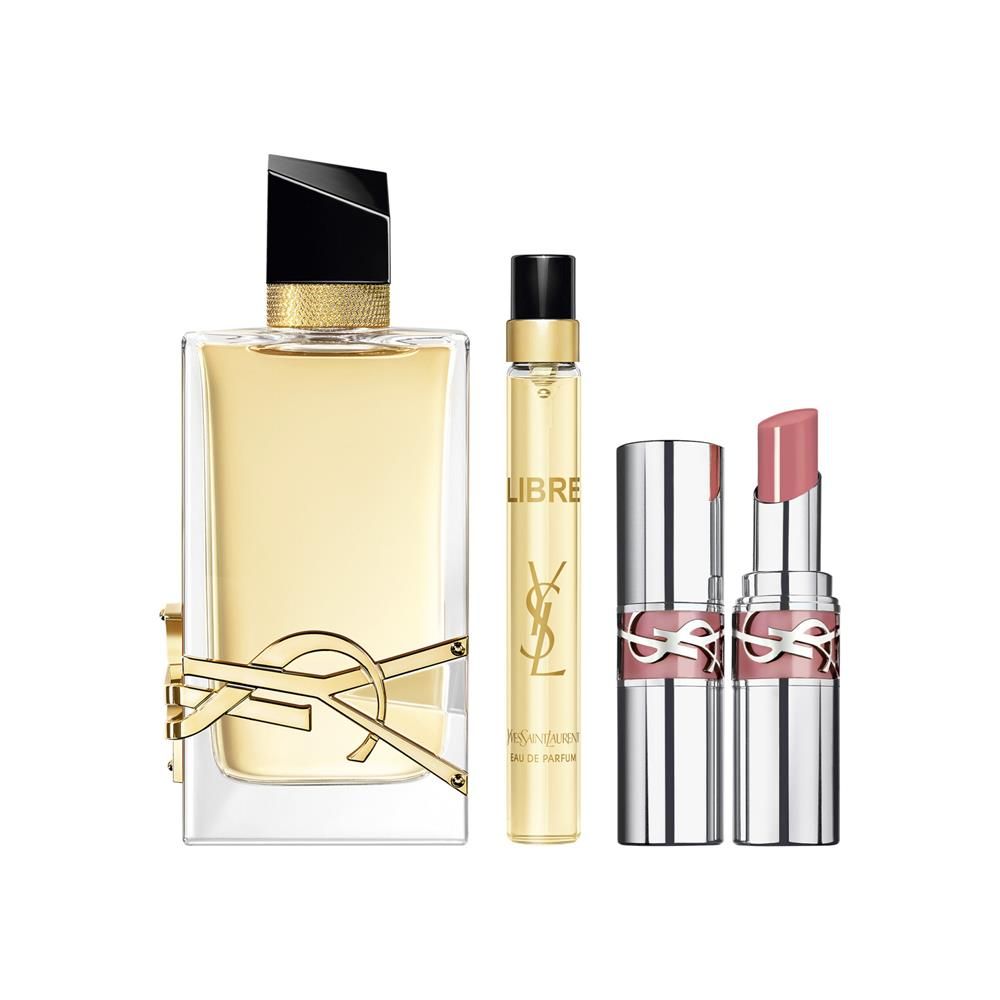 YSL LIBRE SET 90ML EAU DE PARFUM SPRAY+10ML MINI+LIPSTICK - 1 SET