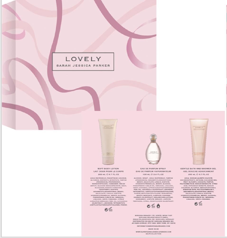 SARAH JESSICA PARKER LOVELY SET100MLEAU DE PARFUM SPRAY+200ML SHOWER GEL+200ML LOTION - 1 SET