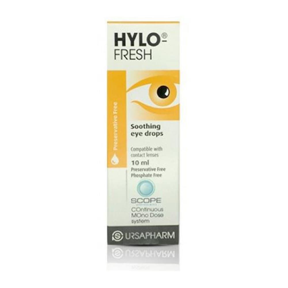 HYLO -FRESH SOOTHING EYE DROPS PRESERVATIVE FREE-PHOSPHATE FREE - 10ML