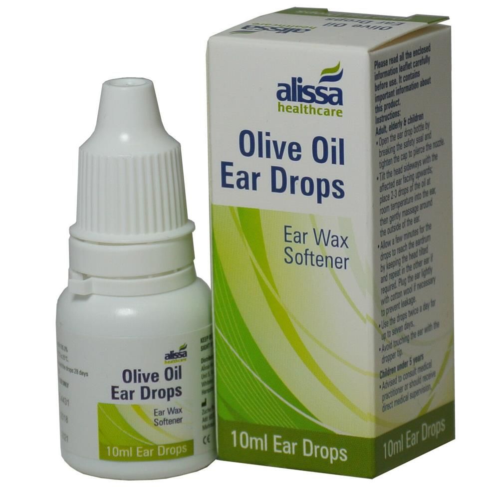 ALISSA OLIVE OIL EAR DROPS - EAR WAX SOFTNER - 10ML