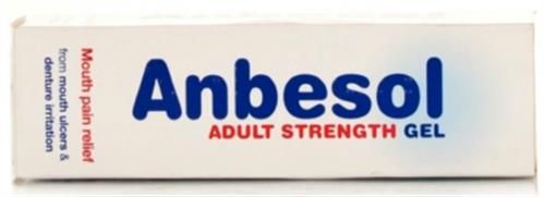 ANBESOL ADULT STRENGTH GEL -MOUTH ULCER PAIN GEL - 10G