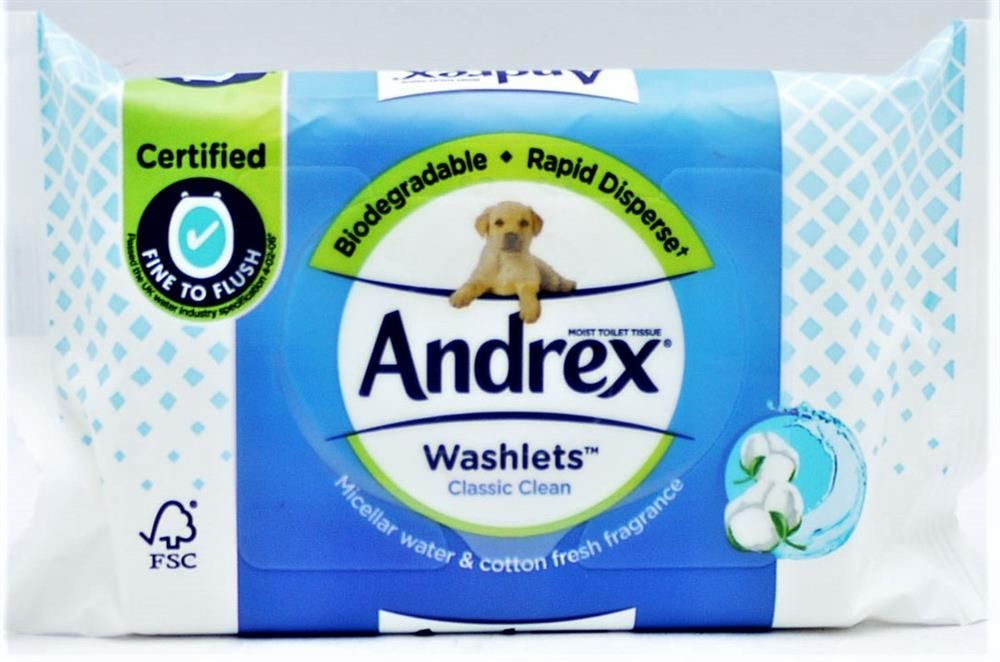 ANDREX CLASSIC CLEAN WASHLETS - 36 WIPES
