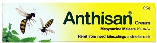 ANTHISAN CREAM - INSECT BITES AND STING RELIEF - 25G