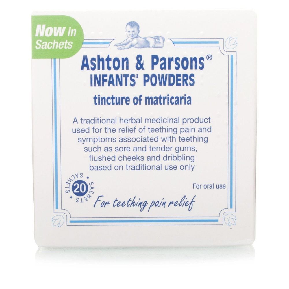 ASHTON & PARSONS INFANTS POWDERS (TINCTURE OF MATRICARIA) - 20 SACHETS