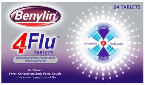 BENYLIN 4 FLU TABLETS - 24 TABS
