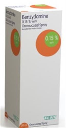BENZYDAMINE OROMUCOSAL 0.15% W/V SPRAY - PACK MAY VARY -- BRAND ALTERNATIVE DIFFLAM SPRAY - 30 ML