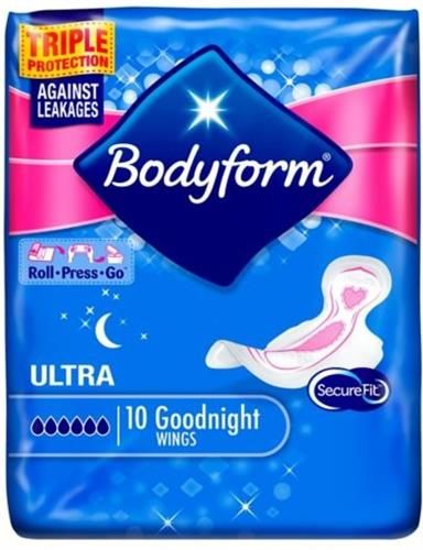 BODYFORM ULTRA NIGHT GOODNIGHT - 10 PADS