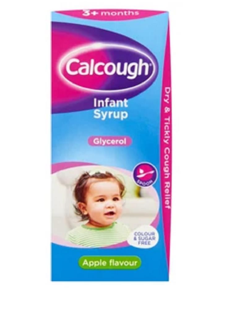 CALCOUGH INFANT SYRUP APPLE FLAVOUR (COLOUR & SUGAR FREE) - 125ML