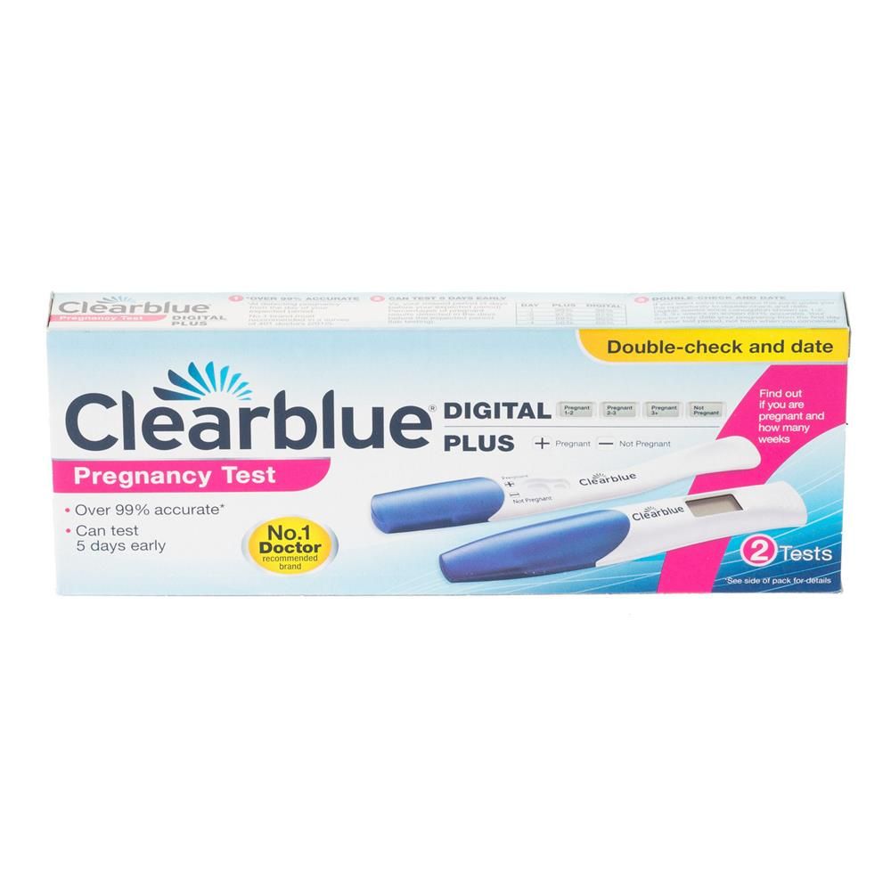 CLEARBLUE DOUBLE CHECK & DATE DIGITAL PREGNANCY TEST - 2 TEST