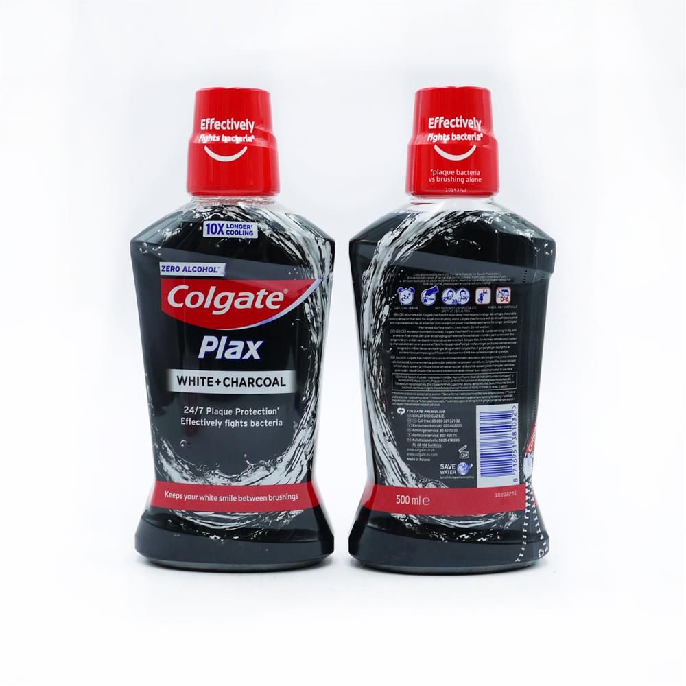 COLGATE MOUTHWASH PLAX WHITE CHARCOAL - 500ML