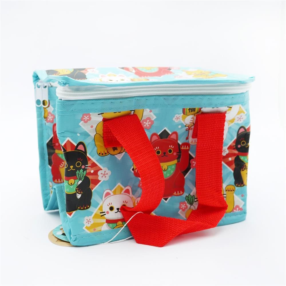 COOL BAG LUNCH BOX WOVEN LUCKY CAT - 1