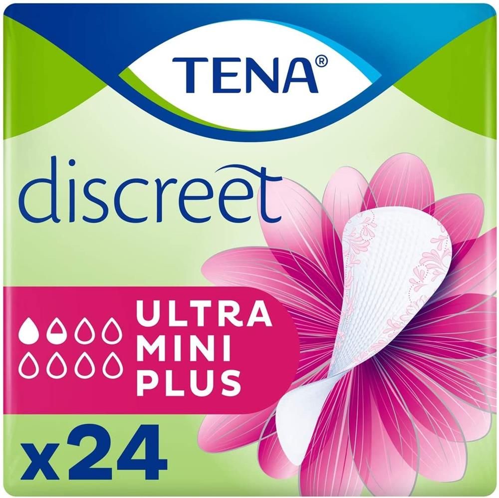 TENA DISCCREET ULTRA MINI PLUS 24 LINERS - 24 PACK