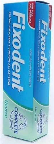 FIXODENT NEUTRAL CREAM DENTURE ADHESIVE PASTE -FIXATIVE - 40 ML