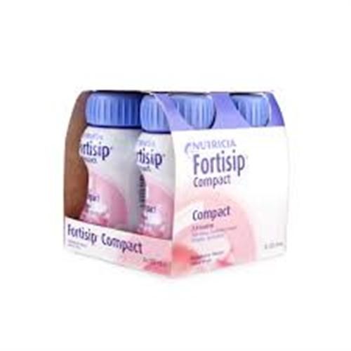 FORTISIP COMPACT STRAWBERRY FLAVOUR SABOR FRESA - 4 X 125ML