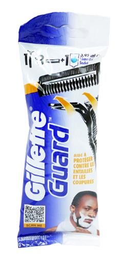 GILLETTE GUARD RAZOR 3PACK&SHAVE GEL - 3PACK
