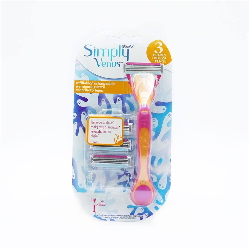 GILLETTE SIMPLY VENUS RAZOR + 3 BLADES - 1