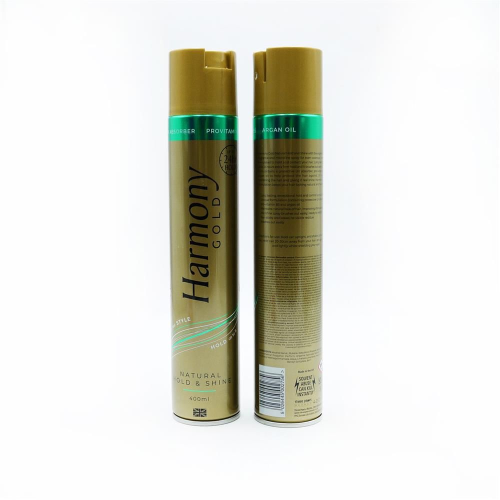 HARMONY GOLD H/S NATURAL HOLD & SHINE - 400ML
