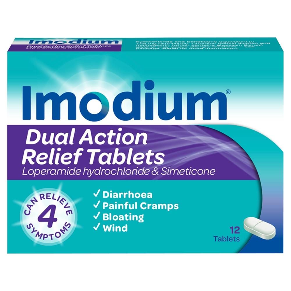 IMODIUM DUAL ACTION RELIEF - DIARRHOEA - 12 TABS