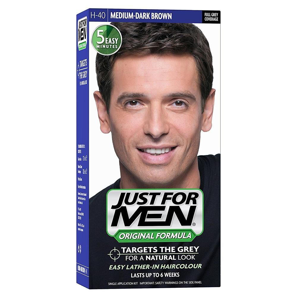 JUST FOR MEN ORIGINAL FORMULA MEDIUM-DARK BROWN HAIR DYEH40 - 1 PC