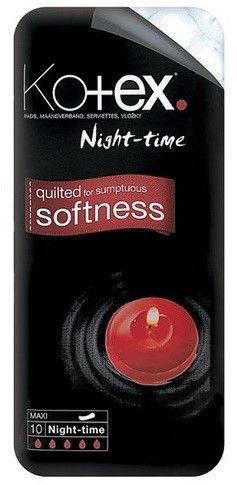 KOTEX MAXI NIGHTTIME SANITARY TOWELS - 10 PADS