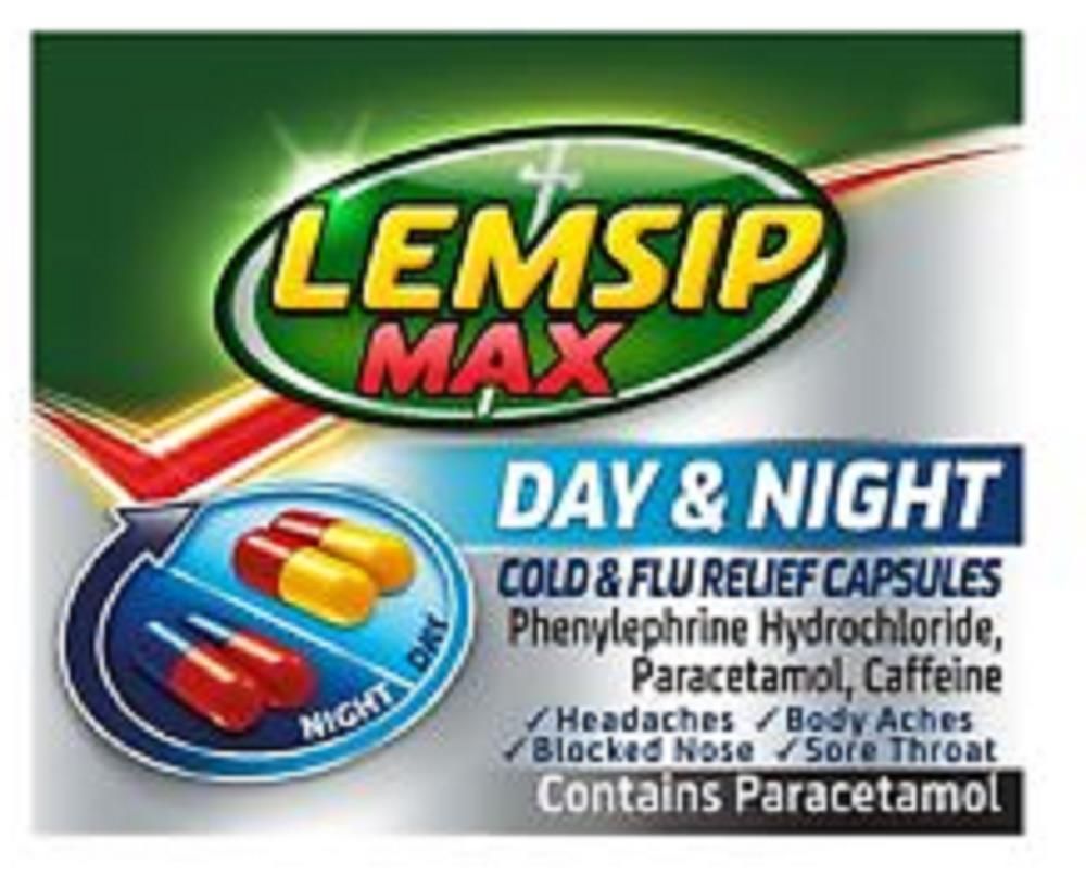 LEMSIP MAX DAY & NIGHT COLD & FLU CAPSULES RELIEF - 16