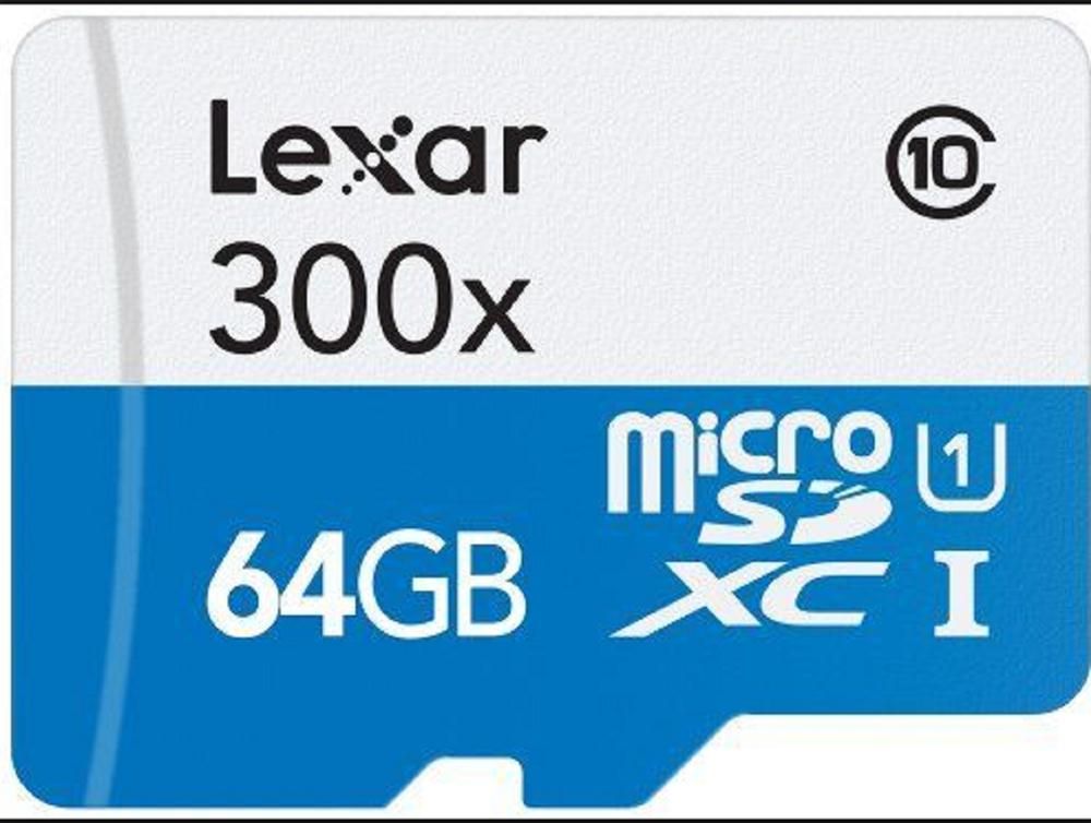 LEXAR 64GB 300X MICROSDXC CARD - 64GB