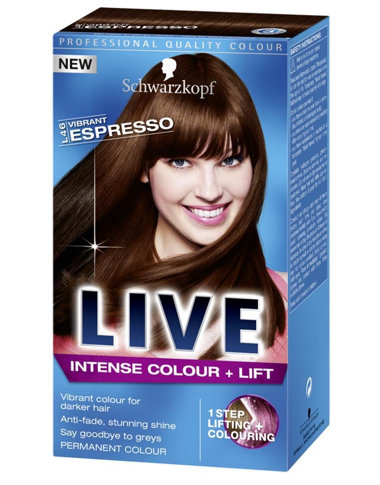 LIVE HAIR DYE L46 INTENSE COLOUR + LIFT VIBRANT ESPRESSO - 1