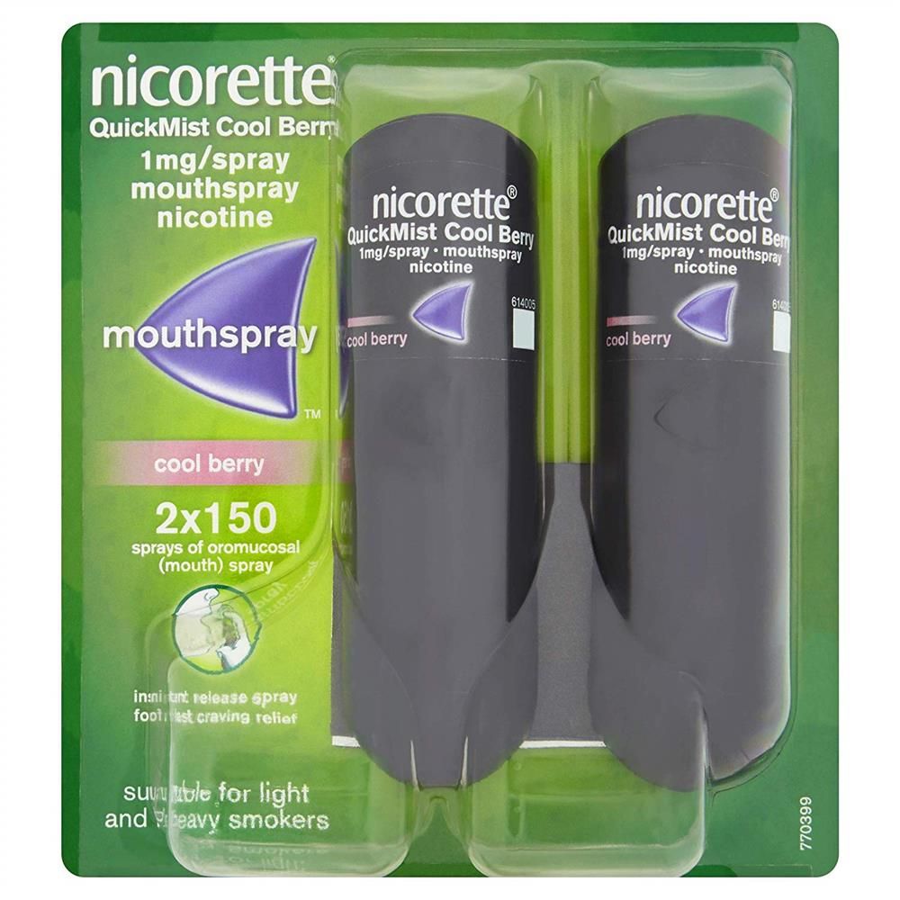 NICORETTE QUICKMIST MOUTHSPRAY DUO PACK - 1 MG, COOL BERRY - 1
