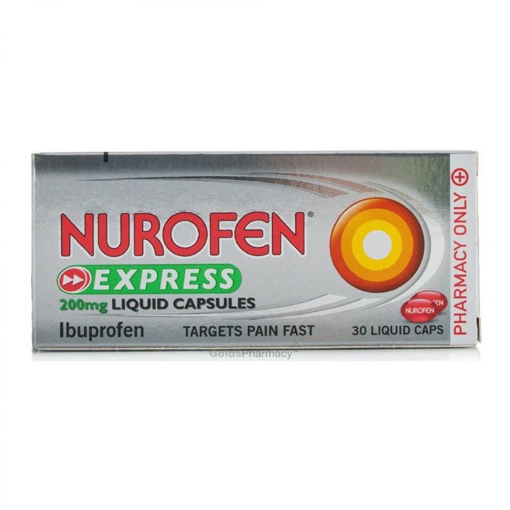 NUROFEN EXPRESS 200MG LIQUID CAPSULES - 30 CAPS