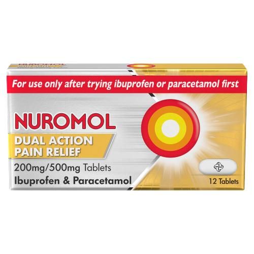 NUROMOL DUAL ACTION PAIN RELIEF - 12 TABLETS