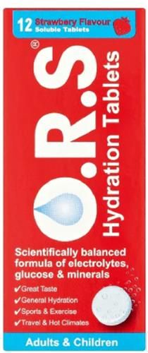O.R.S ORAL HYDRATION TABLET12 STRAWBERRY FLAVOUR - 12