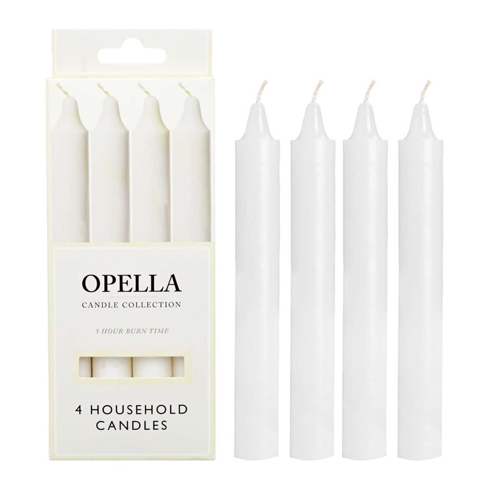 CANDLE OPELLA HOUSEHOLD CANDLES 4PK - 1