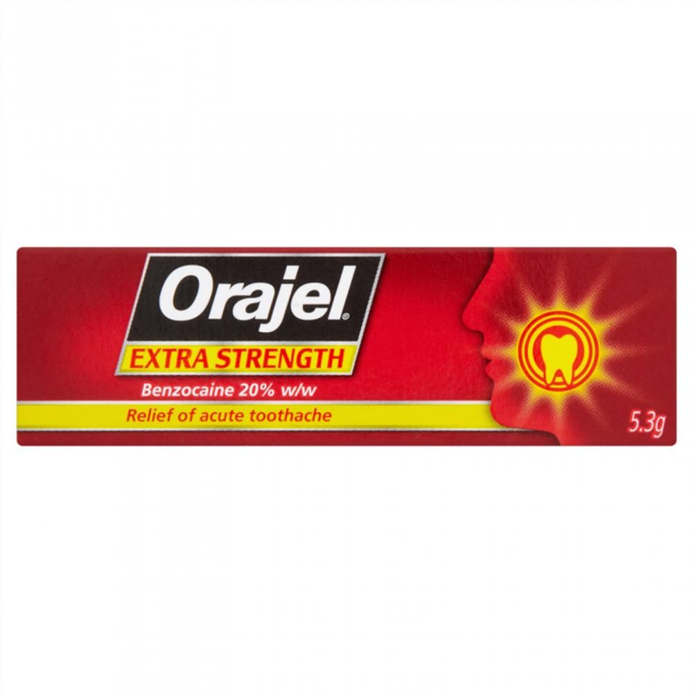 ORAJEL EXTRA RAPID RELIEF OF TOOTHACHE GEL- CONTAINS BENZOCAINE 20% - 5.3G