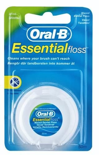 ORAL B DENTAL FLOSS ESSENTIAL MINT WAX 50M - 1 PACK
