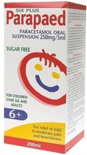 PARACETAMOL SUSPENSION 6+YEARS PLUS SUGAR FREE 250MG/5ML 6+ YEARS - 100 ML