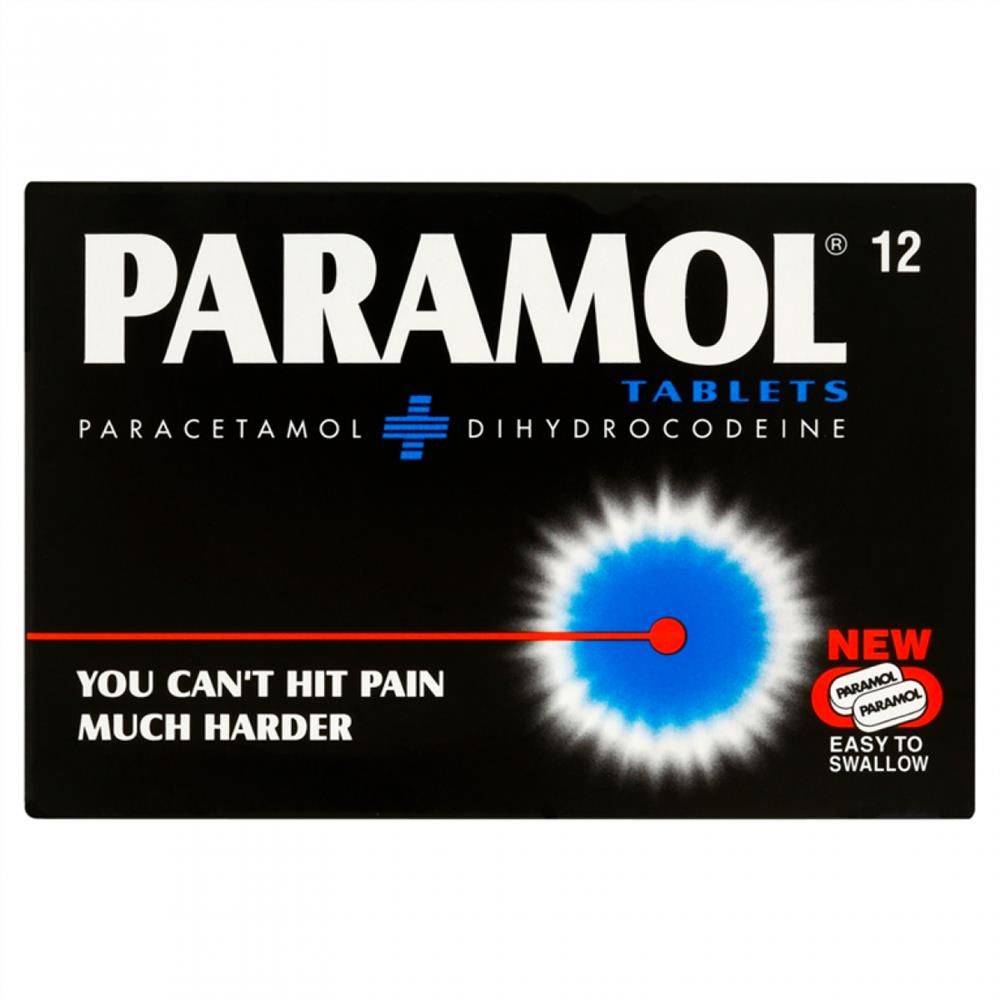 PARAMOL TABLETS- KILLS PAIN MUCH HARDER - 12 TABS