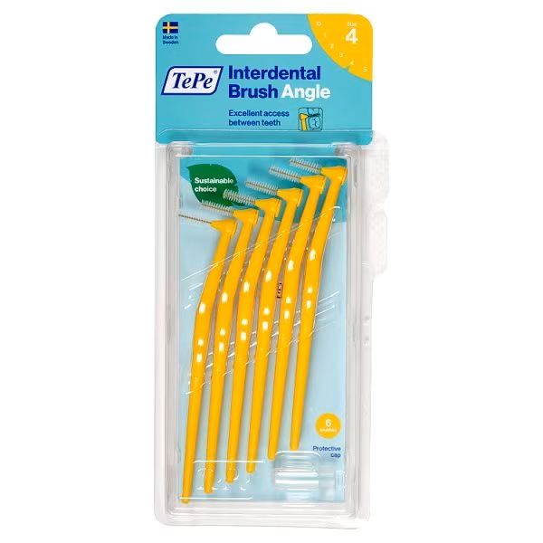 TEPE INTERDENTAL BRUSH ANGLE SIZE 4 - 6 BRUSHES