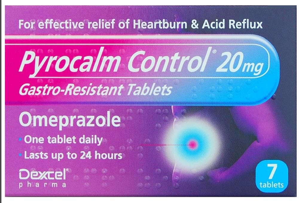 PYROCALM CONTROL 20MG OMEPRAZOLE 7 TABLETS - 7