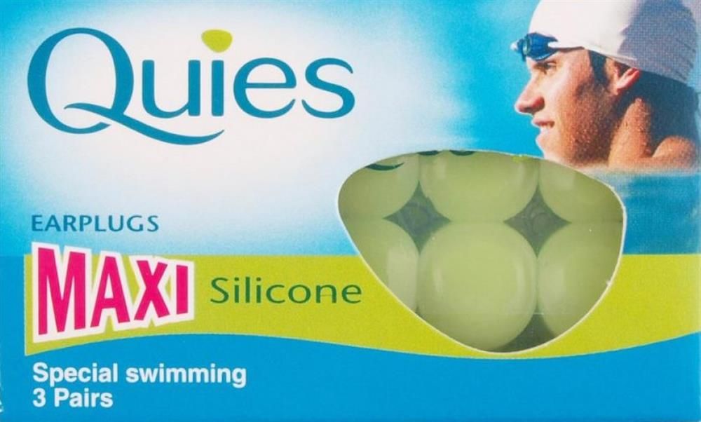 QUIES SILICONE EAR PLUGS SPECIAL SWIMMING - 3 PAIR
