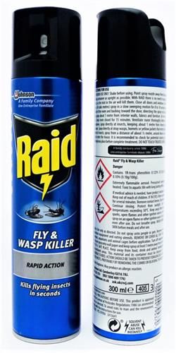 RAID FLY & WASP KILLER RAPID ACTION 300ML - 300ML