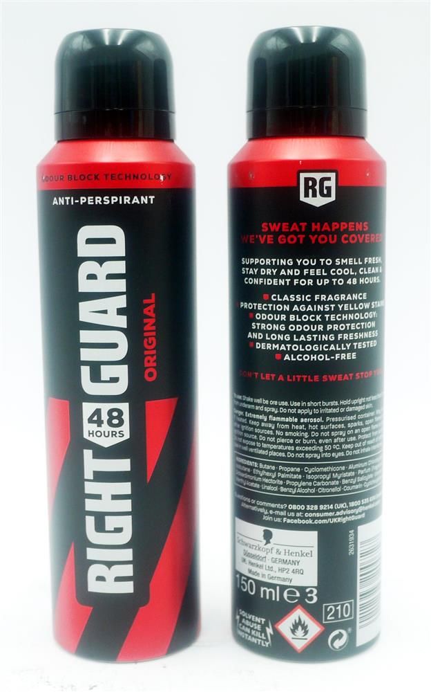 RIGHT GUARD A/P MEN ORIG - 150ML