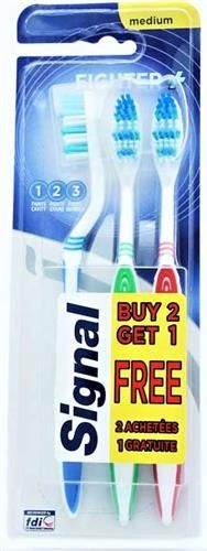 SIGNAL TOOTH BRUSH FIGHTER + MEDIUM 3.PACK - 1