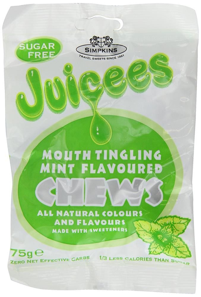 SIMPKINS BAG JUICEES PEPERMENT CHEWS SUGER FREE 75G - 75G